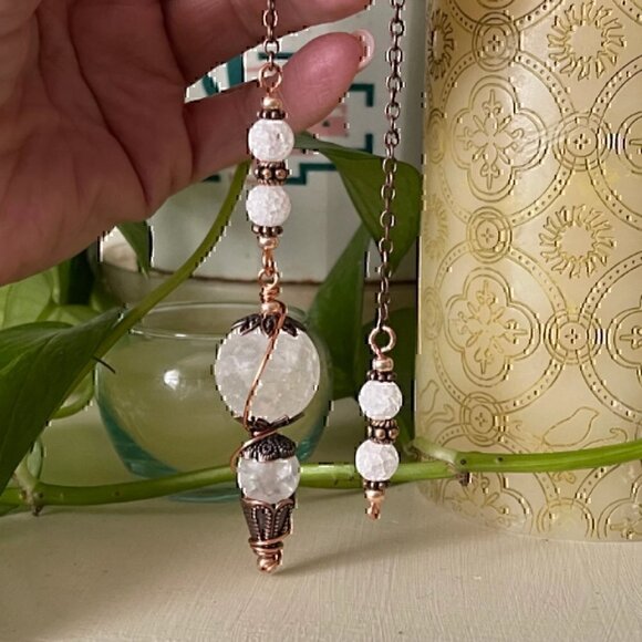 Handmade Quartz Crystal Copper Dowsing Pendulum - Picture 8 of 8